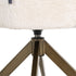 Alia White Chenille Swivel Chair